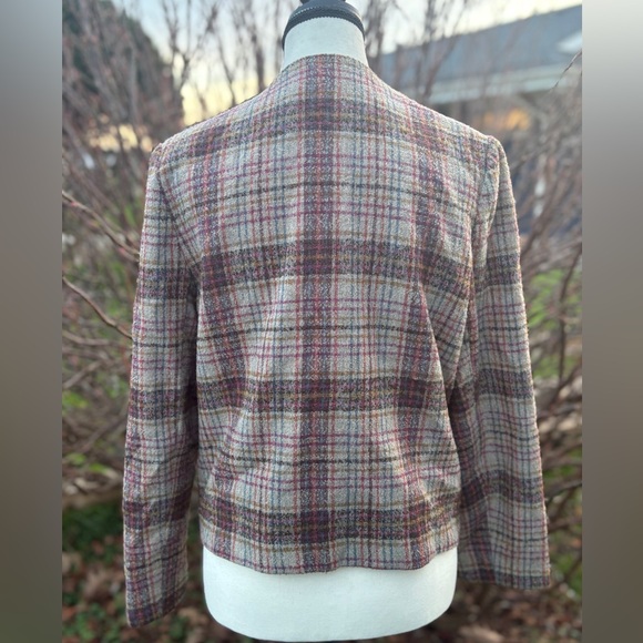 Vintage Roberto Plaid Wool Blend Blazer | Size 11 - Picture 9 of 9
